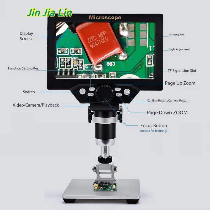 7 Inch 1-1200X HD Digital LCD  - Electronics Repair Microscope ulasan dan harga