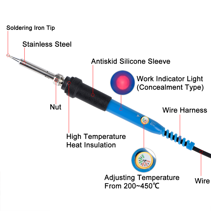 JCD 60W Electric Soldering Iro - Electronic Repair Tutorial ulasan dan harga